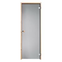 Kokolasinen saunanovi harmaa lasi