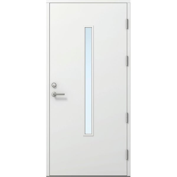 Ulko-ovi Kaski FE810 M9-10x21 valkoinen ja tummanharmaa