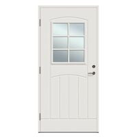 Ulko-ovi 6R-lasilla valkoinen