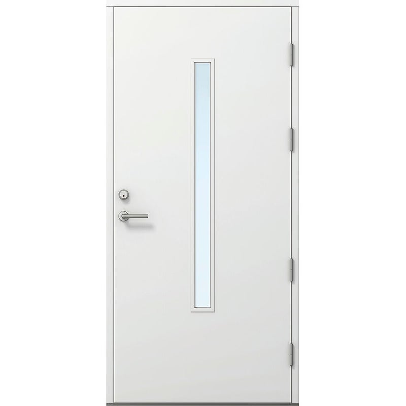 Ulko-ovi Kaski FE810 M9-10x21 valkoinen ja tummanharmaa