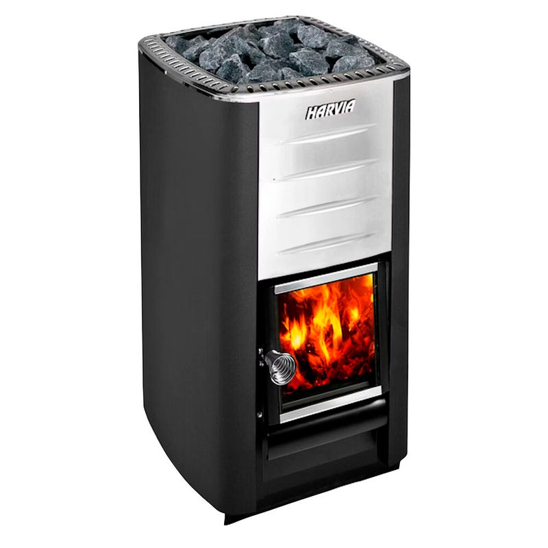 Puukiuas Harvia M3 lasiluukulla 6-13m3 saunaan sis. kiuaskivet 2ltk!
