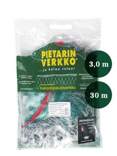 Pietarin Kalaverkko 55mm x 3,0 x 30m  0,16mm Iron Silk